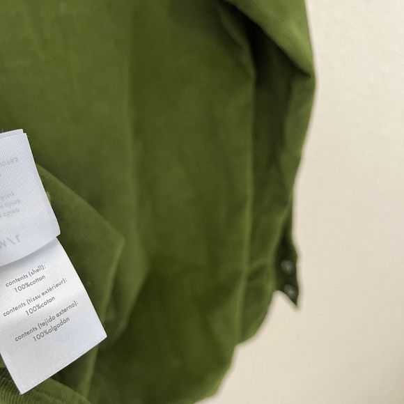WeWoreWhat x Revolve Green Corduroy Oversized Shacket Women's Size Medium/Large - Picture 6 of 6